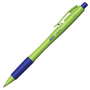 Ручка шариковая автоматическая ERICH KRAUSE "Ultra Glide Joy Neon", грип, узел 0,7 мм, синий
