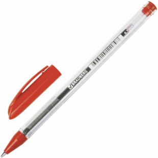 Ручка шариковая масляная BRAUBERG "Rite-oil", узел 0,7 мм, красный