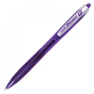 Ручка шариковая автоматическая PILOT "Rex Grip", грип, узел 0,7 мм, пластик, фиолетовый