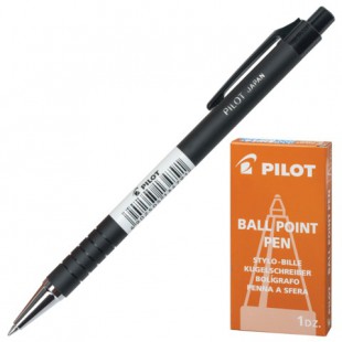 Ручка шариковая автоматическая PILOT, узел 0,7 мм, черный