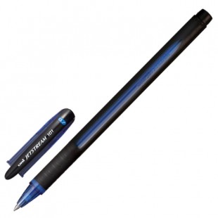 Ручка шариковая масляная UNI "Jetstream", грип, узел 0,7 мм, синий
