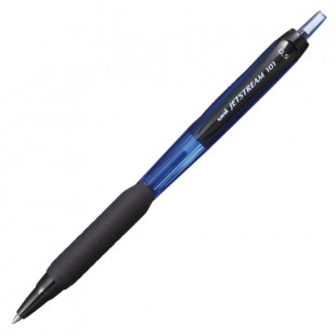 Ручка шариковая автоматическая UNI "Jetstream", грип, узел 0,5 мм, синий