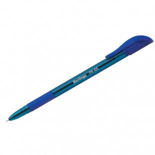 Ручка шариковая BERLINGO "PR-05", грип, узел 0,5 мм, синий