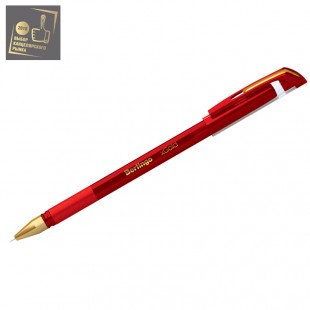 Ручка шариковая BERLINGO "XGold", грип, игольчатый узел 0,7 мм, красный