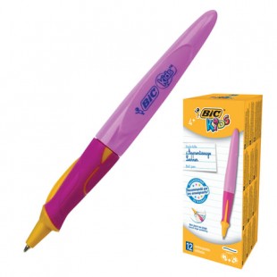 Ручка шариковая BIC "Kids Twist", грип, узел 1 мм, пластик, синий