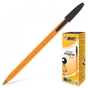 Ручка шариковая BIC "Orange", узел 0,8 мм, черный