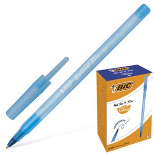 Ручка шариковая BIC "Round Stic", узел 1 мм, пластик, синий