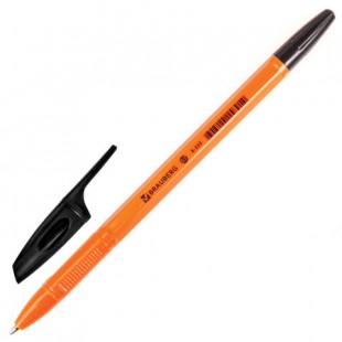 Ручка шариковая BRAUBERG "X-301 Orange", узел 0,7 мм, черный