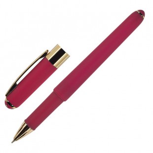 Ручка шариковая BRUNO VISCONTI "Monaco Пурпурный", грип, узел 0,5 мм, пластик, синий