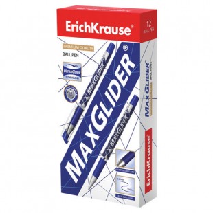 Ручка шариковая ERICH KRAUSE "MaxGlider UGT", грип, узел 0,7 мм, пластик, синий