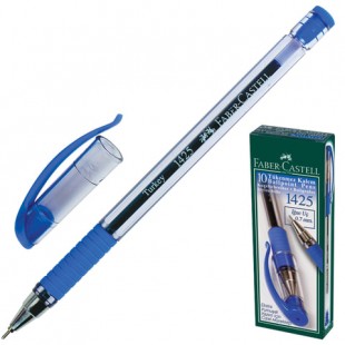 Ручка шариковая FABER-CASTELL "1425", грип, игольчатый узел 1 мм, синий
