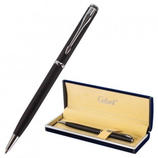 Ручка шариковая GALANT "Arrow Chrome Grey", подарочная, корпус темно-серый, хромированные детали, синяя, 140652