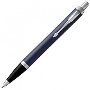 Ручка шариковая PARKER "IM Core Matte Blue CT", корпус темно-синий, латунь, матовый лак, хром, 1931668, синяя
