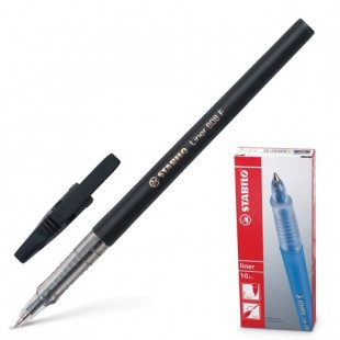 Ручка шариковая STABILO "Liner", узел 0,7 мм, черный