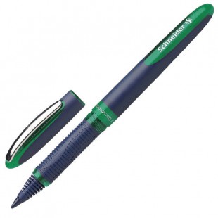 Ручка-роллер SCHNEIDER "One Business", грип, узел 0,8 мм, зеленый