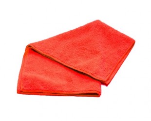 Салфетка для уборки ONM, 30х30 см, 220 г/м2, микрофибра, красный