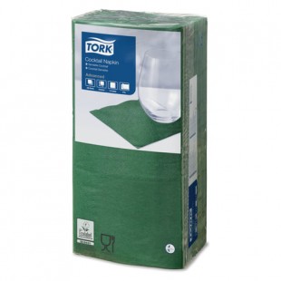 Салфетки бумажные TORK "Big Pack", 24х23,8 см, 2-слойные, темно-зеленый, комплект 200 листов