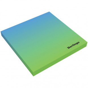 Блок самоклеящийся BERLINGO "Radiance", 75х75 мм, 50 листов, градиент голубой/зеленый