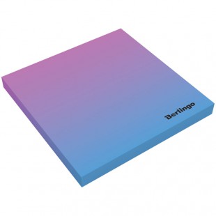 Блок самоклеящийся BERLINGO "Radiance", 75х75 мм, 50 листов, градиент розовый/голубой