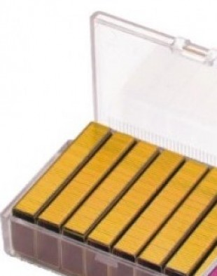 Скобы для степлера KANGARO, №24/6, на 30 листов, желтые, комплект 1000 штук