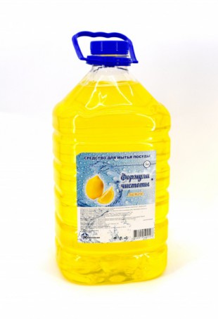 Средство для мытья посуды ФОРМУЛА ЧИСТОТЫ "Лимон", 5 л, гель, пэт