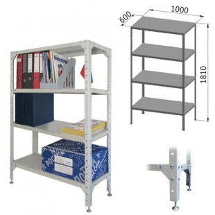 Стеллаж металлический 2000х1000х300 6 полок