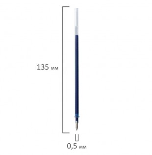 Стержень гелевый STAFF, 135 мм, узел 0,5 мм, синий