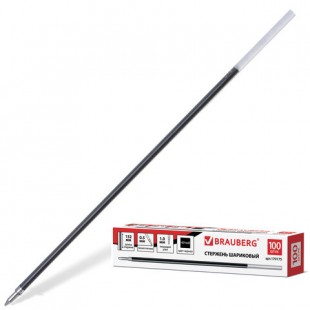 Стержень шариковый BRAUBERG, 152 мм, узел 1 мм, черный