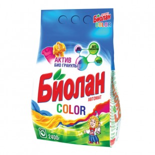 Стиральный порошок автомат БИОЛАН "Color", 2,4 кг, пакет