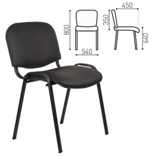 Стул офисный NOWY STYL "Iso", кожзам, черный