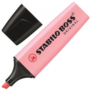Текстмаркер STABILO "Boss Pastel", скошенный наконечник 2-5 мм, розовый