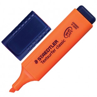 Текстмаркер STAEDTLER "Textsurfer Classic", скошенный наконечник, 1-5 мм, неоновый оранжевый