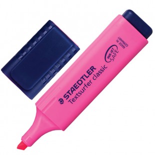 Текстмаркер STAEDTLER "Textsurfer Classic", скошенный наконечник, 1-5 мм, неоновый розовый