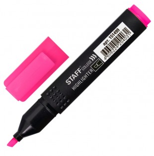 Текстмаркер STAFF "Stick", скошенный наконечник, 1-4 мм, розовый