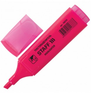 Текстмаркер STAFF, скошенный наконечник 1-5 мм, розовый