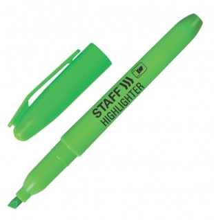 Текстмаркер STAFF, скошенный наконечник 1-3 мм, зелёный