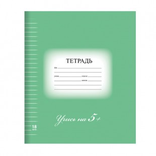 Тетрадь BRAUBERG "ЭКО 5-КА", А5, 18 листов, линия, мелованная бумага, ассорти