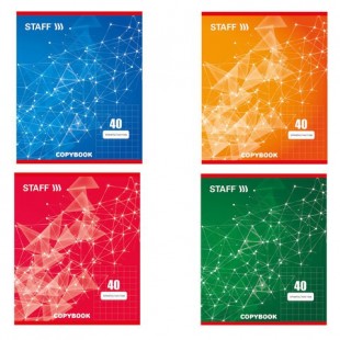 Тетрадь STAF "Эксклюзив", 40 листов, клетка, скрепка