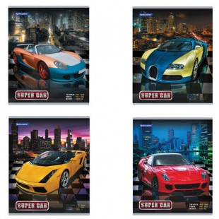 Тетрадь BRAUBERG ЭКО "Авто", 48 листов, клетка, скрепка