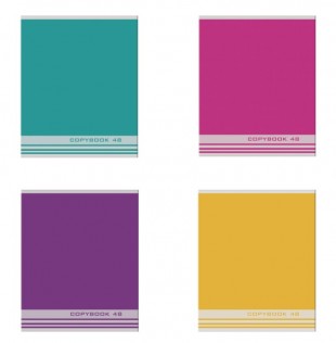 Тетрадь STAFF "Однотонная", 48 листов, клетка, скрепка