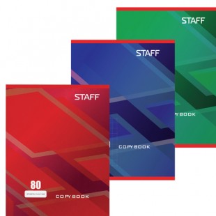 Тетрадь STAF "Стандарт", А4, 80 листов, клетка,скрепка