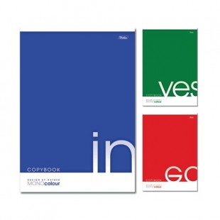 Тетрадь HATBER "MONO//COLOUR" ("Однотонный"), А4, 96 листов, клетка, скрепка