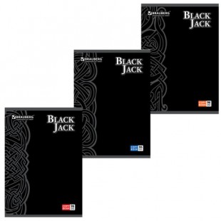 Тетрадь BRAUBERG "Black Jack", А4, 96 листов, клетка, скрепка