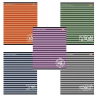 Тетрадь HATBER "Полосочки", 96 листов, линия, скрепка