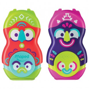 Точилка с контейнером MAPED "Loopy Fancy", 1 отверстие, пластик, ассорти