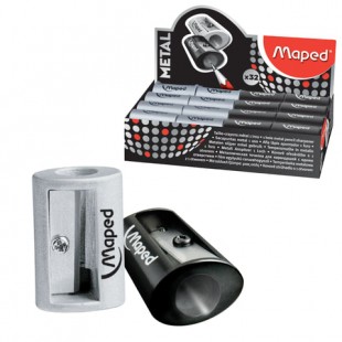 Точилка MAPED "Satellite Metal", 1 отверстие, металл, ассорти