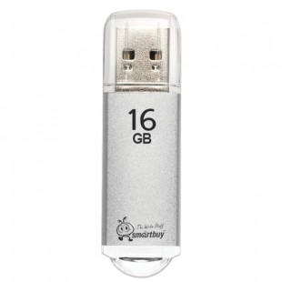 Флэш-диск SMARTBUY "V-Cut", 16 GB, USB 2.0, серебристый
