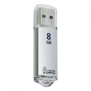 Флэш-диск SMARTBUY "V-Cut", 8 GB, USB 2.0, серебристый