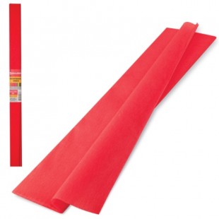 Бумага крепированная BRAUBERG, 50х250 см, 32 г/м2, красный