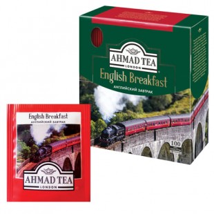 Чай AHMAD "English Breakfast", черный, 100 пакетиков по 2 г
